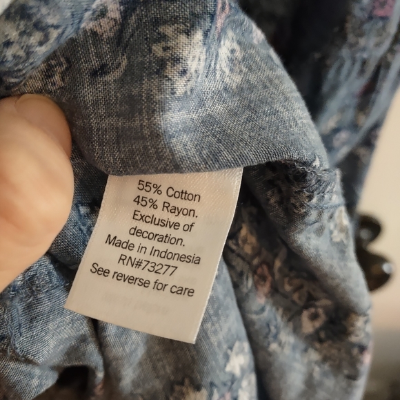 Sonoma Smocked Tiered Floral Print Midi Dress - Picture 8 of 14